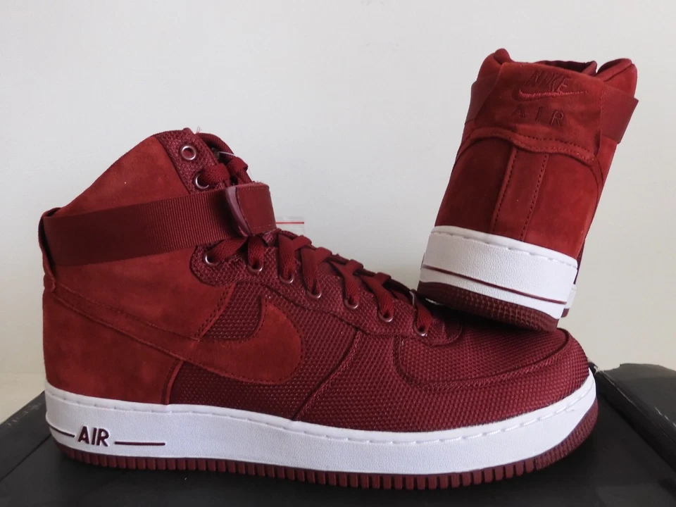 NIKE AIR FORCE 1 HIGH PREMIUM TEAM RED-WHITE SZ 13 "RARE 2011" [386161-601] - Image 2 of 4