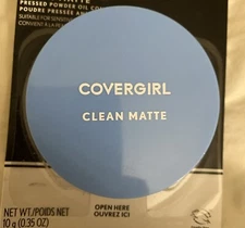 COVERGIRL Clean Matte Pressed Powder, Oil Control Powder, 535 Medium Light