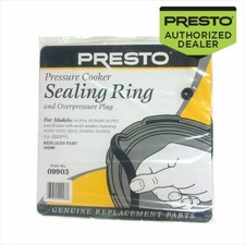 Presto 09903 9903 Pressure Cooker Sealing Ring Gasket+ Overpressure Plug GENUINE