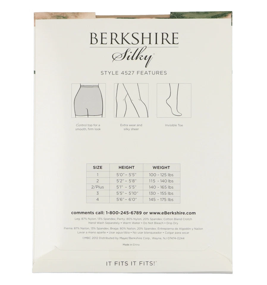 BERKSHIRE Silky Extra Wear Sheer Control Top Pantyhose sz 3 Nude Hosiey - Image 2 of 4
