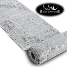 Modern Hall Runner structural "MEFE" 8722 vintage grey 60-200cm extra long RUGS