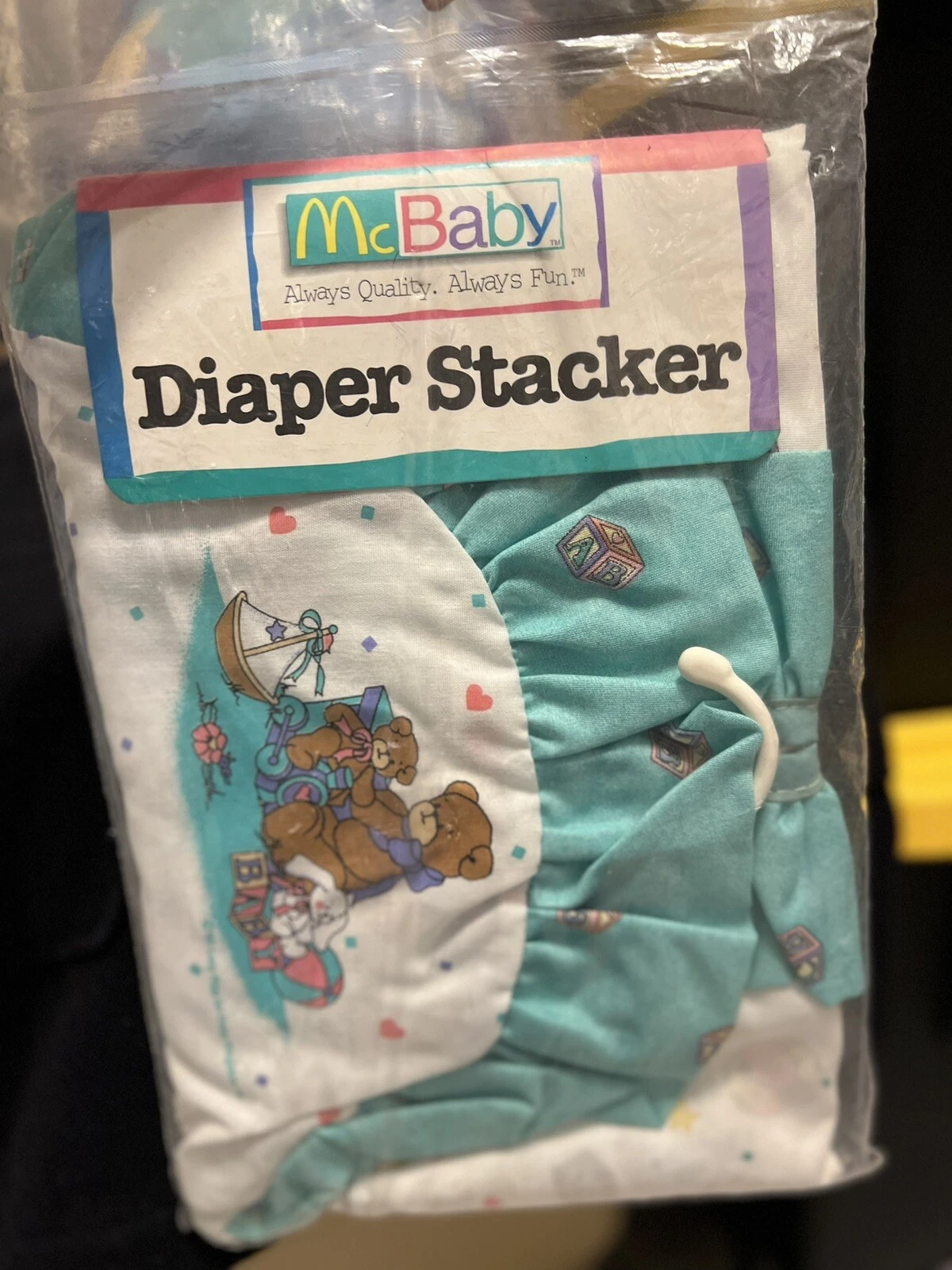Vintage McBaby Lucy Rigg Daisy Kingdom 1995 Diaper Stacker Bag New Package Y2K