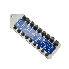 Gauge for Clock Keys Measurement with Nos & mm 18 Sizes
