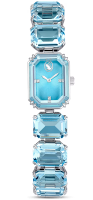 Swarovski 時計 Swarovski Watch Octagon cut bracelet, Blue, Stainless Steel