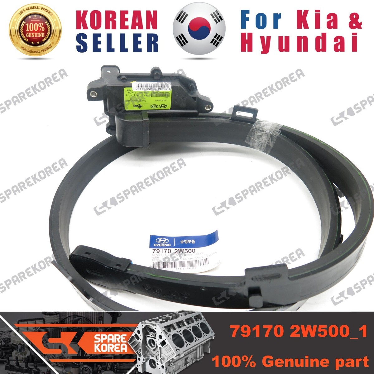 Genuine/OEM 791702W500 SENSOR & UNIT-ACTIVE HOOD for Hyundai
