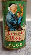 CREAM TOP, O/I IRTP flat top beer can, Whitewater/Manhattan CHICAGO ILLINOIS