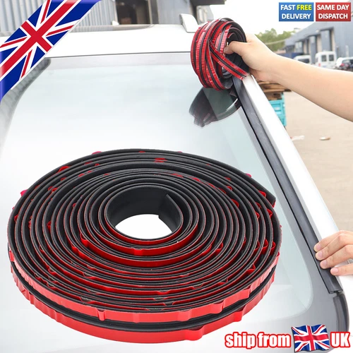 2M/6.5FT Car Rubber Front Rear Windshield Panel Seal Strip Sealed Moulding Trim