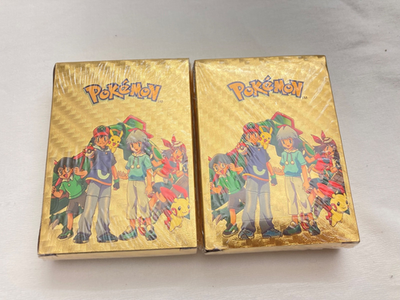 55pc gold pokemon cards 55 Pokemon Cards Gold Vmax Gold Plated, Deck Box, GX Rare Golden  Collectible Cards, German Version for Friends and Family : Amazon.com.be:  Toys
