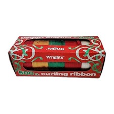 Vintage Christmas Wrights Curling Ribbon - 5 Spools-500 ft.-Made in USA-NIB
