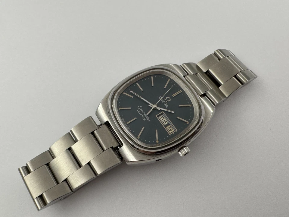 Vintage OMEGA 196.0086 Seamaster Quartz TV SS Case Blue Dial Cal Ω 1346 - 35 mm - Image 3 of 4