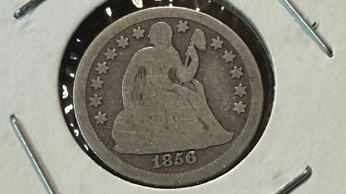 VG 1856 SEATED LIBERTY DIME-90% Silver