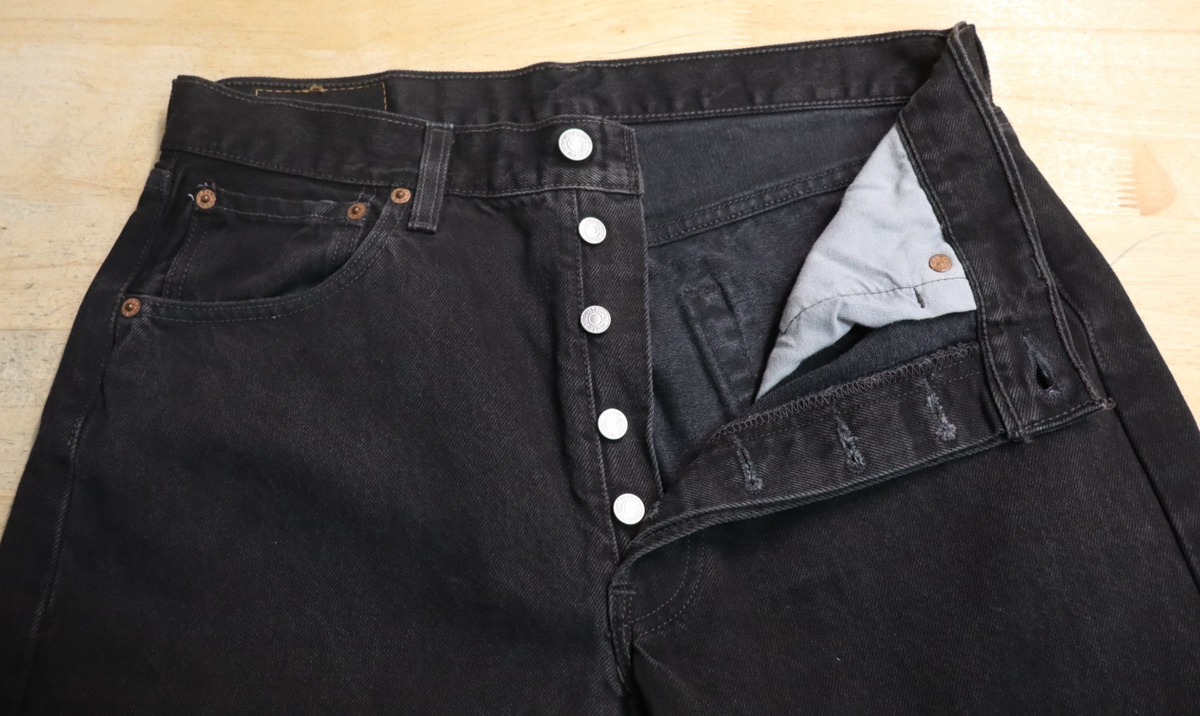 Vintage Levis Jeans Mens 33x36 (Fits 32x36) Black Denim 501 90s