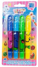 FRUITY SQUAD - Set of 4 scented wax pencils - assorted colours, for children age