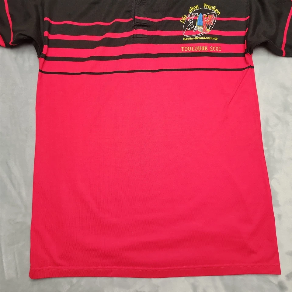 Camisa de Rugby Masculina Vintage Extra Grande Vermelha Berlim Brandenburg Toulouse 2001 Halbro Grã-Bretanha - Imagem 2 de 4