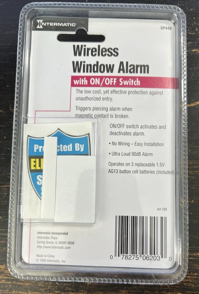 Vintage 1999 Intermatic Home Security Wireless Window Alarm SP440 - New - Image 2 of 2