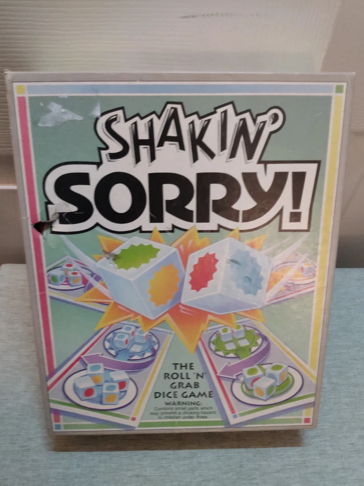 Complete Vintage 1992 Parker Brothers Shakin' Sorry! Board Dice Game - SEE PICS - Image 2 of 4