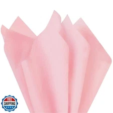 PMLAND Premium Quality Pink Tissue Paper - 100 Sheets (20 x 15 Inches) Bulk f