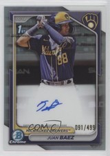 2024 Bowman Chrome Prospect Auto Refractor 51/499 Juan Baez #CPA-JBA Auto 11s9