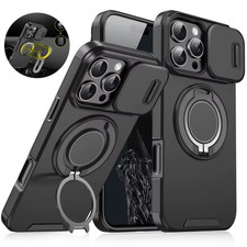 For iPhone 17 Pro Max 16 15 14 13 12 Rugged Magnetic Case with Ring Camera Cover