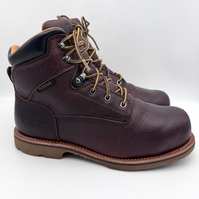 Chippewa Serious Plus 6  Safety Toe Work Boots Brown Waterproof Men 8.5 EE