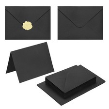 20Pack Black 4x6 Envelopes, A6 Envelopes with Cards Stickers