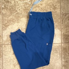 FIGS Royal Blue High Waisted Scrub Pants with Drawstring Waist