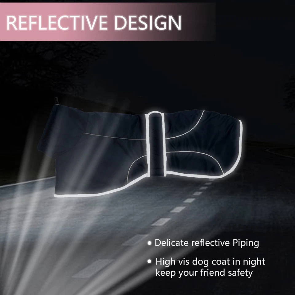 - Wasserdicht Windhunde Mantel Fleece Whippet Pullover WinterjackeVerstellbar... - Bild 4 von 4