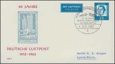 PP 31/1b 50 Jahre Deutsche Luftpost LUP 5 Flugmarke DR 4, SSt Berlin 10.6.62