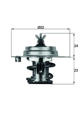 MAHLE TX 7 88D S Thermostat, Kühlmittel für CATERHAM,CHRYSLER,DAIHATSU,FORD,FSO,