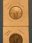 1925 & 1926 Standing Liberty Silver Quarters