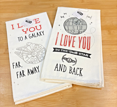 STAR WARS Kitchen Hand Towel Set (2) Death Star and Galaxy NWT!