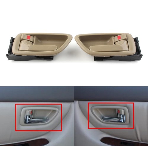 Toyota Avalon Interior Door Handle – Left Front, Beige/Ivory With Chrome Lever