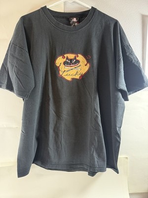 Vintage 1990s Archaic Smile Black Cat Lucky Shirt Size: Extra Large
