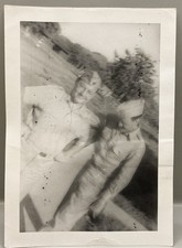 WWII US Army Soldiers Outdoors 5x3 Vintage 1940s Military Candid Photo