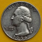 1956-D Washington Quarter - Silver Coin $0.25 - Free Shipping: No Reserve