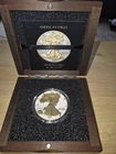 2025 American Silver Eagle w/Diamond Dust & 24-Kt Gold BU (Box & Sleeve incl)