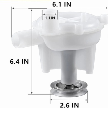 #ad Drain Pump Assembly White Plastic Metal 6.1x6.4x2.6 in Washer Dryer $24.00