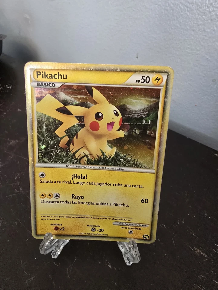 Pokemon Pikachu (Spanish) PW4 Pikachu World Collection Holo Rare Pokémon Card  - Image 2 of 4