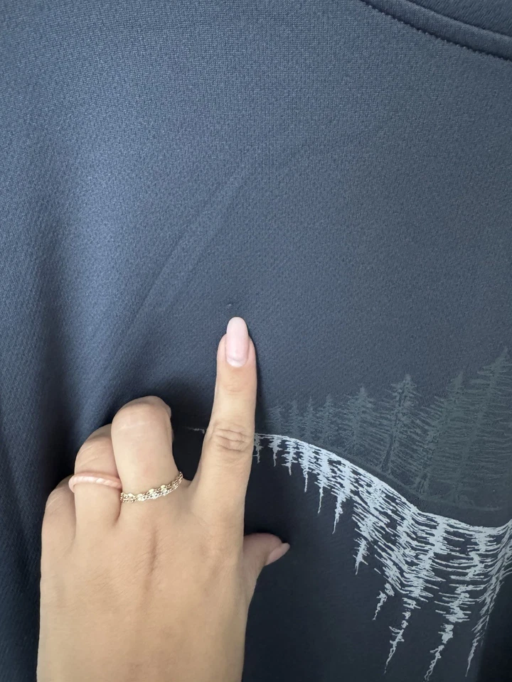 Marmot 男式 XXL Performance T 恤灰色短袖户外远足图案T — 第 4/4 张图片