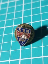 Vtg Sons Of Norway Logo Gold Tone Lapel Pin