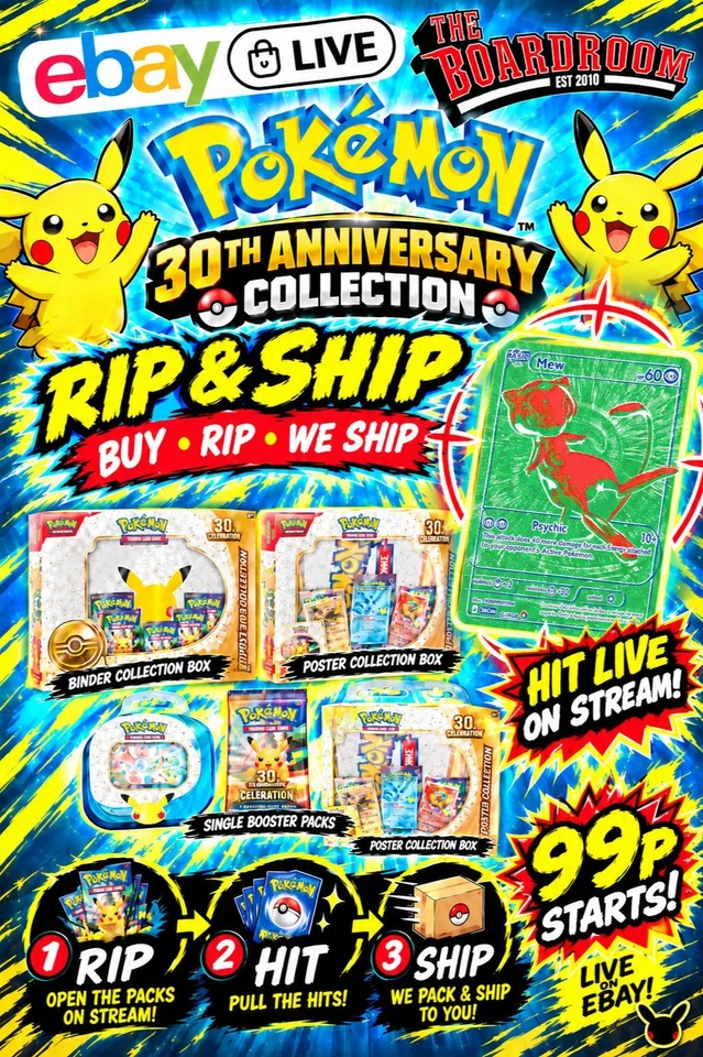 Pokemon TCG - 30th Anniversary Collection - Rip and Ship
