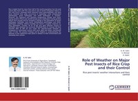 Role Of Weather On Major Pest Insects Of Rice Crop And Their Control A. M. Sabir