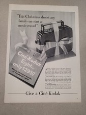 VTG Magazine Ad 1939 Original KODAK Cine Eight Only 29.50 Christmas Gift