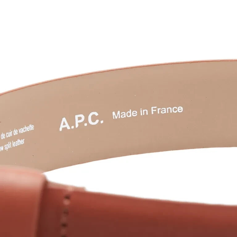 A.P.C. Fabian Belt Cognac 39.5 Inches Sz 100 BNWT | eBay display picture 3