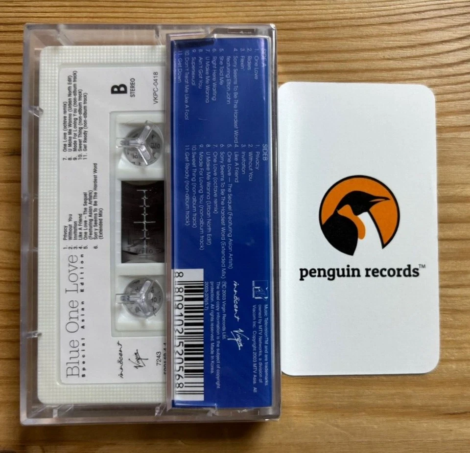 BLUE ONE LOVE CASSETTE TAPE SPECIAL ASIAN EDITION KOREA EDITION BRAND NEW SEALED - Image 3 of 3