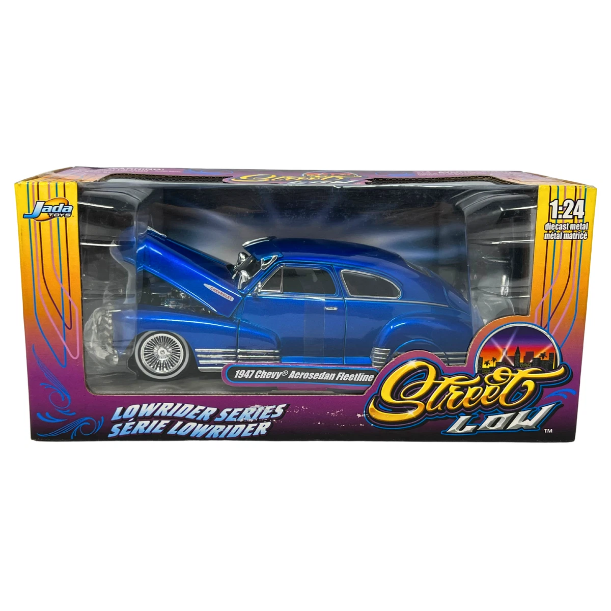 Jada Street Low 1947 Chevy Fleetline Aerosedan Series 1:24 Diecast Jada Street Low 1947 Chevy Fleetline Aerosedan Series 1:24 Diecast