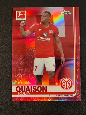 Robin Quaison 2019-20 Topps Chrome Bundesliga Red Refractor /10 Mainz