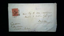 ʘ Italien 1880er MiNr 35 - Dresden Universitätsbrief Dr. Melzer Briefmarken F4)