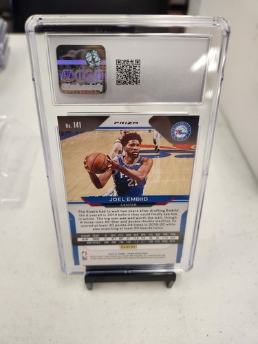 2020-21 Panini Prizm #141 Joel Embiid Silver Prizms CGC 10 - Picture 2 of 2