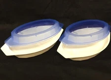 Nordic Ware Microwave 17 oz Oval Casserole Dish with Lid Set Of 2 Made in USA